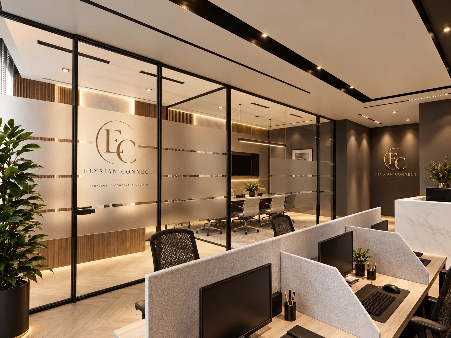Elysian Connect branded office interior